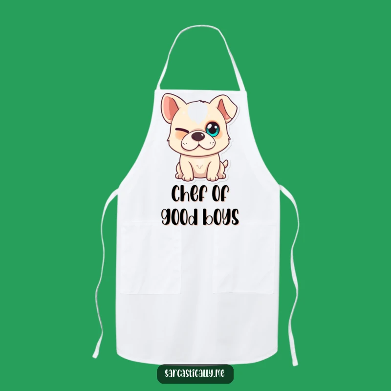 Funny Dog Apron - Playful Chef's Smirk, Humorous Kitchen Gift for Pet Parents