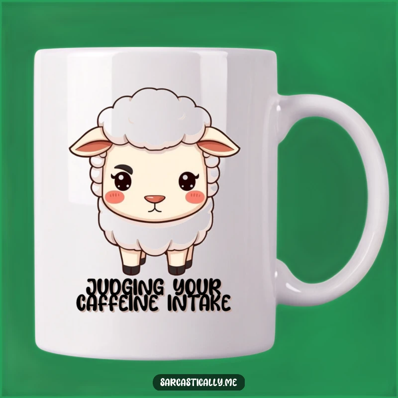 Funny Sarcastic Sheep Mug - Judgmental Eyebrow, Perfect Sarcasm Gift for Him or Her