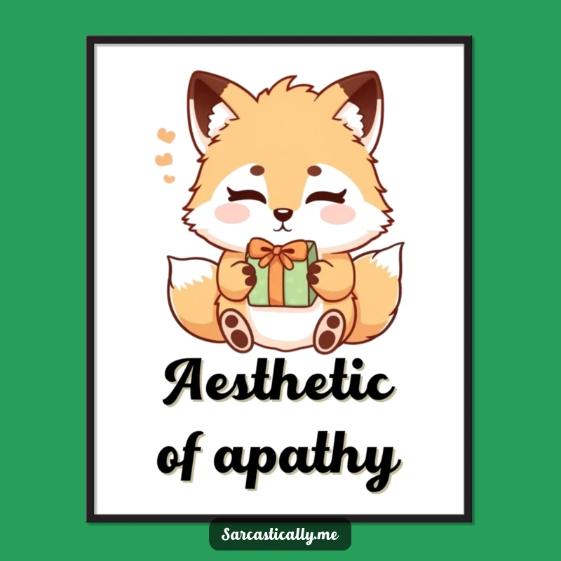 Funny Fox Sigh Digital Art: Eyebrow Raise Sarcastic Print Gift