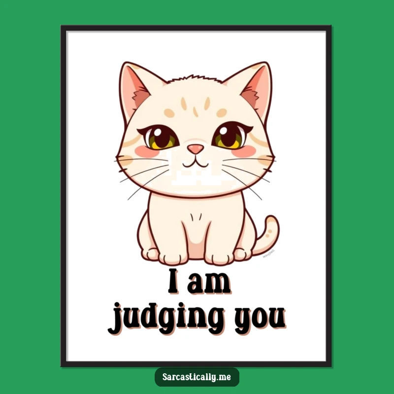 Funny Cat Digital Art: Sarcastic Eyebrow Feline