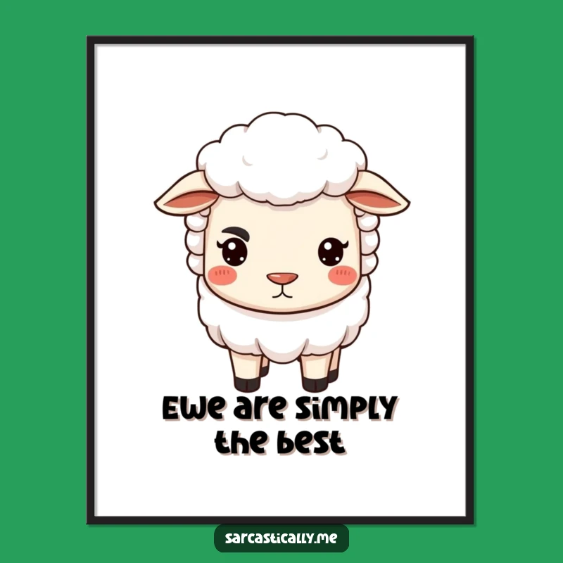 Funny Free Printable Wall Art: Sarcastic Sheep Downloadable Poster for Quirky Home Decor