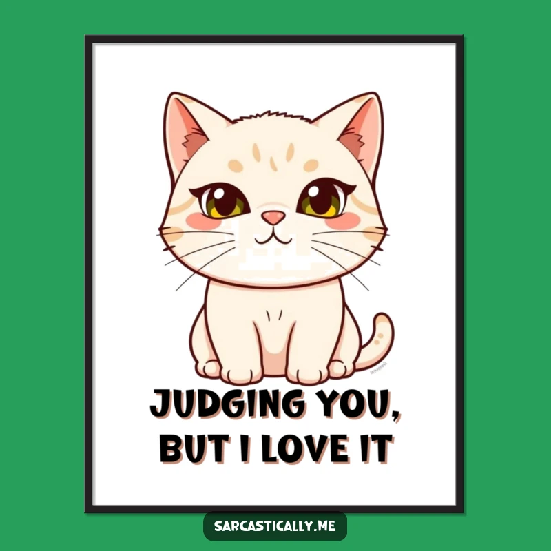 Funny Free Printable Wall Art: Skeptical Cat Eyebrow Raise - Downloadable Decor