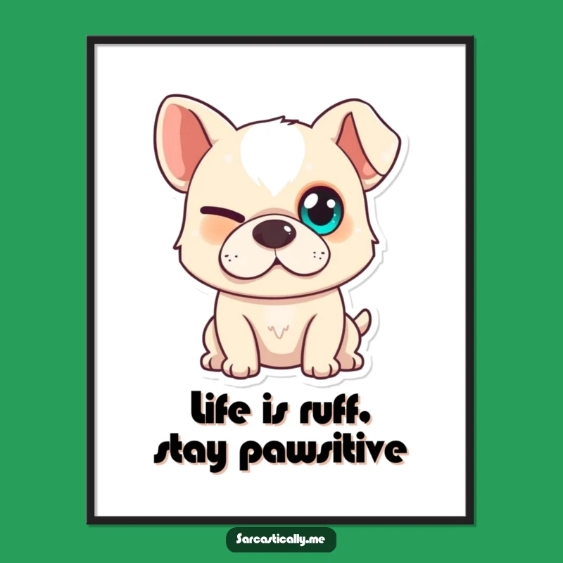 Funny Free Printable Wall Art: Cheeky Dog Downloadable Poster for Playful Home Decor