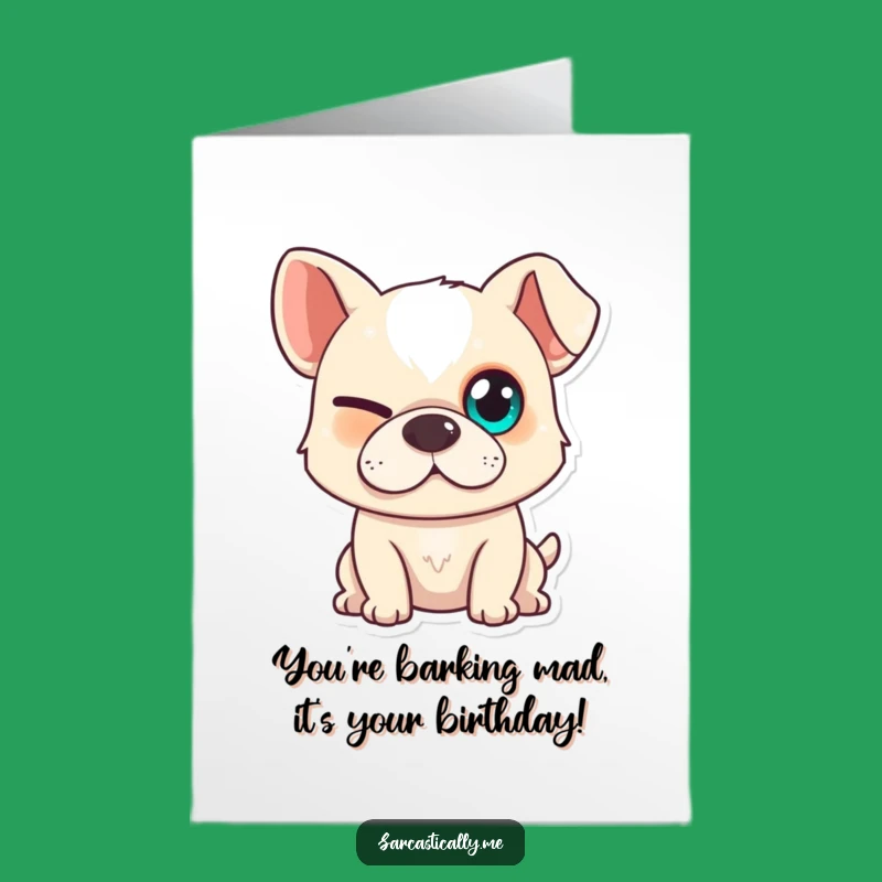 Funny Free Printable Birthday Card: Sneaky Dog Downloadable Humor for a Mischievous Celebration