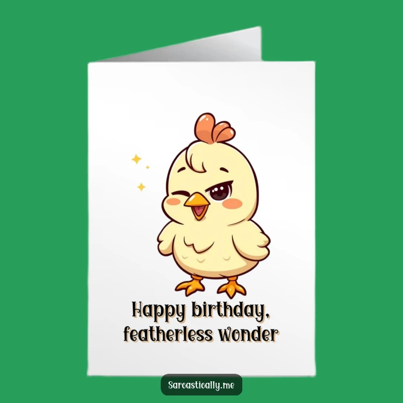 Free Printable Birthday Card: Unimpressed Chicken Hilarious Downloadable Gift for Bird Lovers