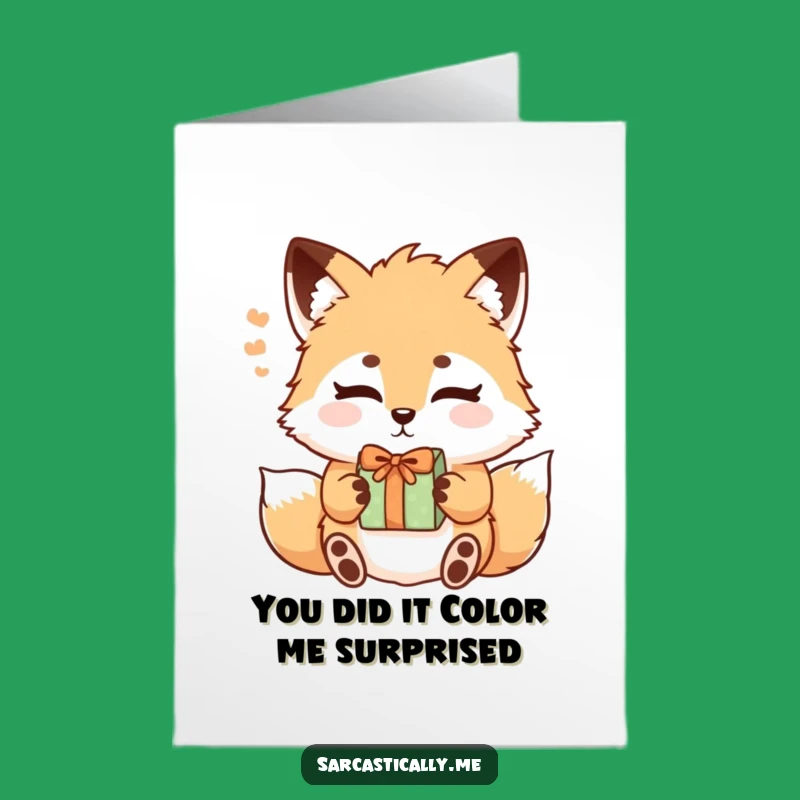 Free Printable Congratulations Card: Resigned Fox Hilarious Downloadable Gift Idea