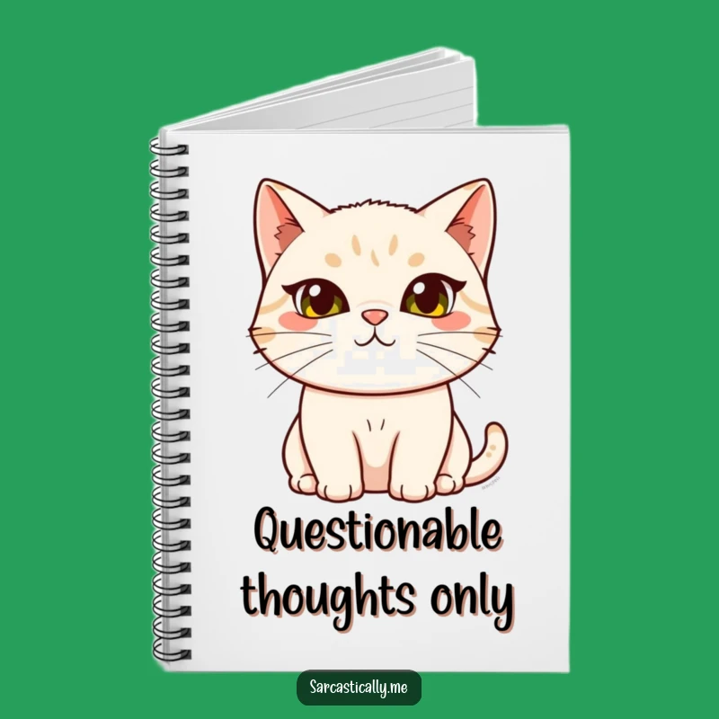 Funny Cat Notebook: Sarcastic Eyebrow Feline