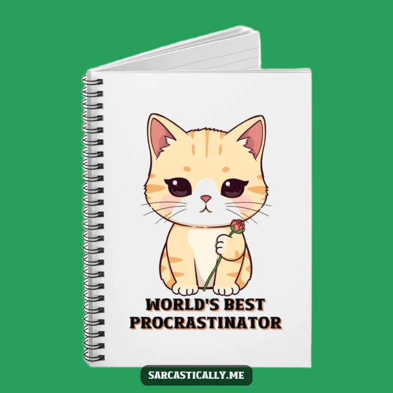 Funny Deadpan Cat Notebook: Wilted Flower Journal for Sarcastic Thoughts