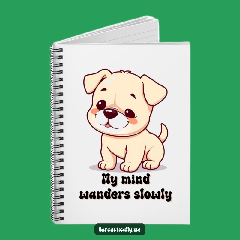 Funny Puppy Smirk Notebook: Slow Wagging Tail Journal for Playful Thoughts