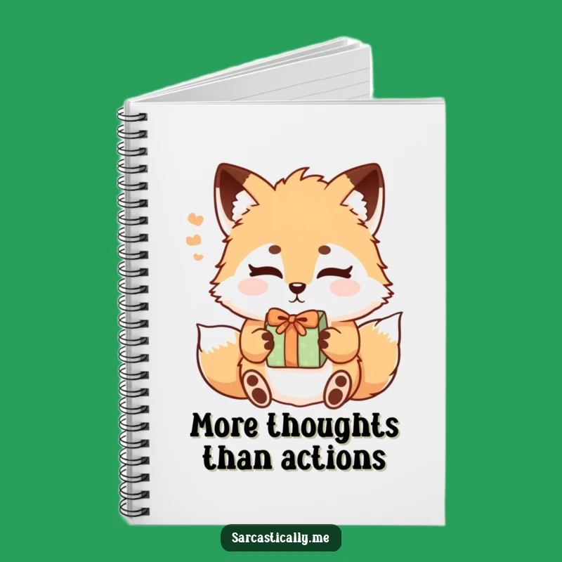 Funny Fox Sigh Notebook: Eyebrow Raise Journal for Subtle Thoughts