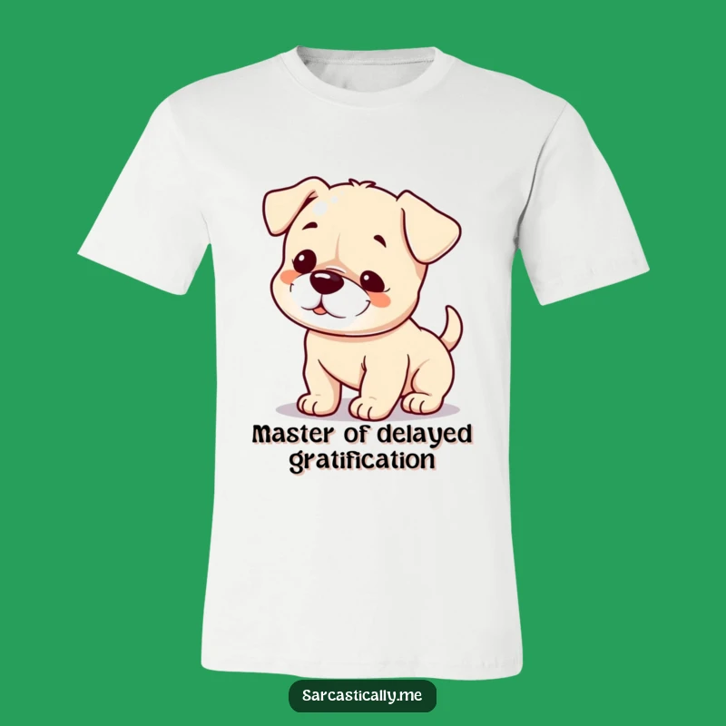 Funny Puppy Smirk T-Shirt: Slow Wagging Tail Apparel Gift