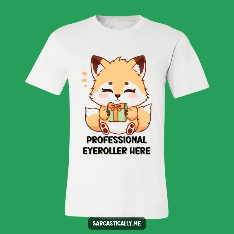 Funny Fox Sigh T-Shirt: Understated Reaction Apparel Gift