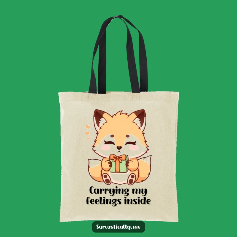 Funny Fox Sigh Tote Bag: Gift Acceptance Carry-All Gift