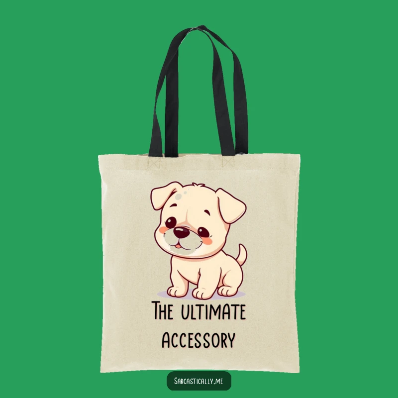 Funny Puppy Smirk Tote Bag: Slow Wagging Tail Carry-All Gift